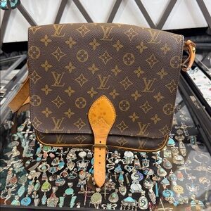 Louis Vuitton Brown and Tan Monogram Satchel